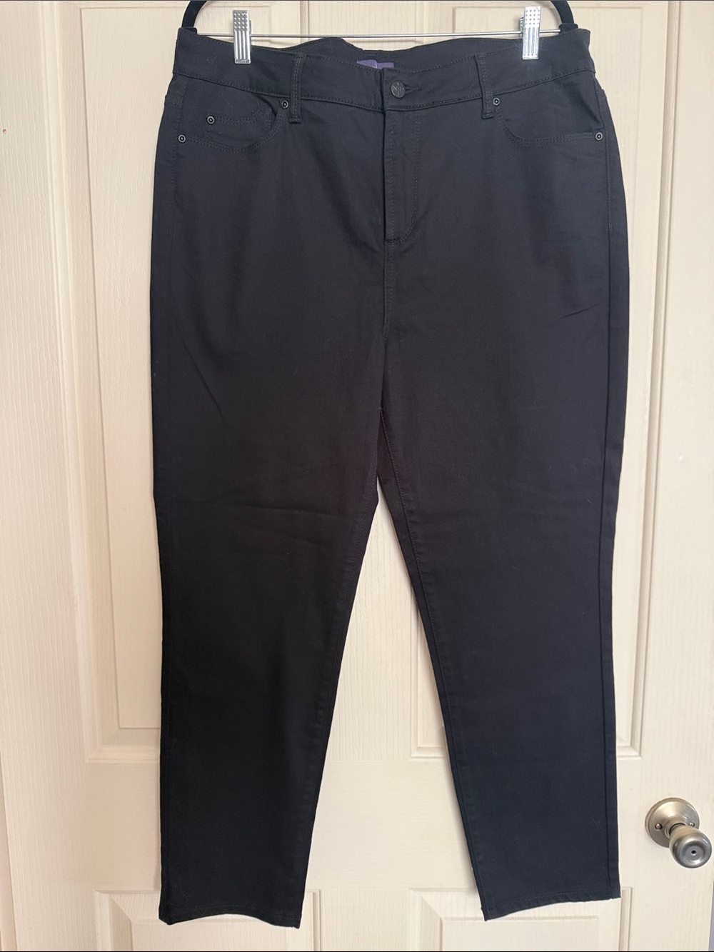 NYDJ Black Straight Leg Jeans